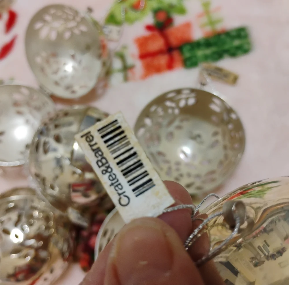 Crate&Barrel Department 56 Potpourri Gift Ornaments Set Of 5